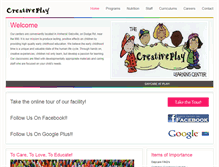 Tablet Screenshot of creativeplaylearning.com